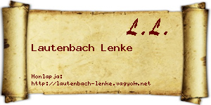 Lautenbach Lenke névjegykártya